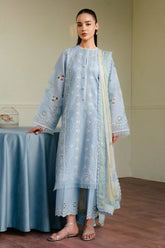 Coco 1087 – 3PC Chikankari Embroidered Lawn Suit with Diamond Dupatta